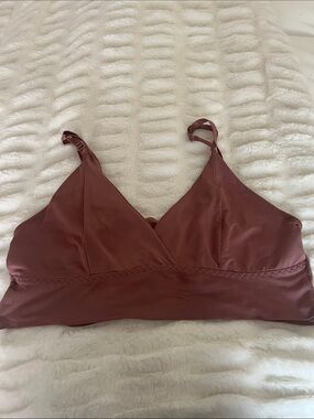 Satin Wireless Bralette in Mauve